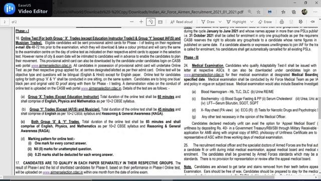 Indian Air Force X and Y Group Recruitment 2021 | Indian Air force syllabus & exam pattern 2021| IA смотреть онлайн