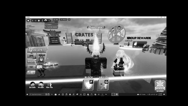 My LITTLE SISTER and I use INFINITY in Roblox Blade Ball смотреть онлайн
