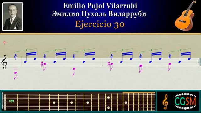 Pujol Ejercicio 30 Guitar | Пухоль Ejercicio 30 Гитара смотреть онлайн