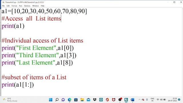 Python- List Creation смотреть онлайн