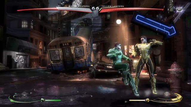 Injustice: Gods Among Us green lantern vs yellow lantern смотреть онлайн