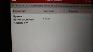 Проверка пробега на Mitsubishi Outlander / Citroën C-Crosser (2008 г. в.) по косвенному параметру.