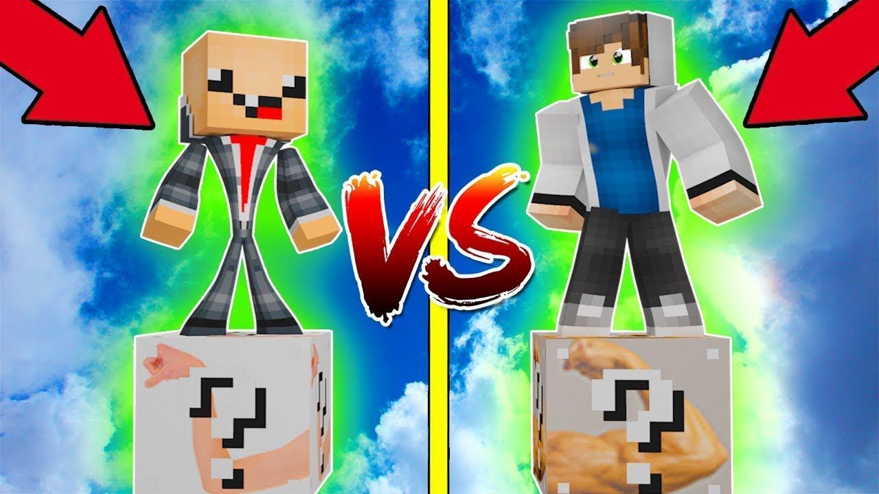 ХУДОЙ ЛАКИ БЛОК VS КАЧОК ЛАКИ БЛОК! НУБ ПРОТИВ ПРО! ВЫЖИТЬ НА 1 БЛОКЕ! MINECRAFT БИТВА ЯРИК КЕНТ смотреть онлайн