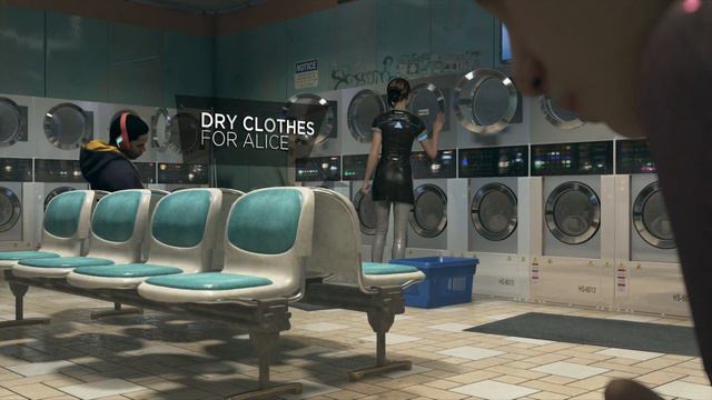 Detroit: Become Human - Fugitives: Laundromat: Read Mag "Don't Steal Clothes" Apease Alice (2018) смотреть онлайн
