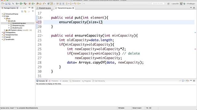 6- implement dynamic array in java смотреть онлайн