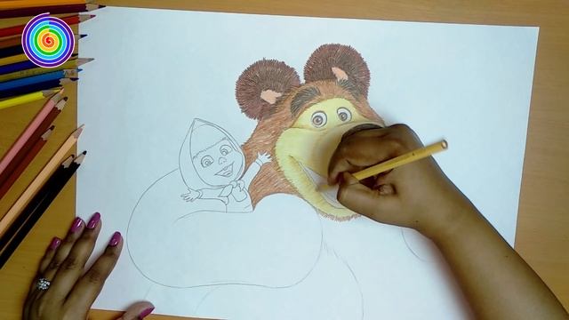 Masha and the Bear Drawing Step by Step | Draw Along Tutorial смотреть онлайн