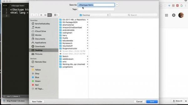 My First HTML Code written in Sublime Text Editor