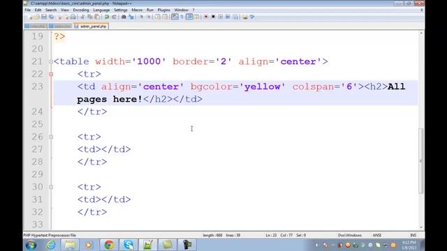 Create admin panel and website using php and mysql Hindi Part 8 смотреть онлайн