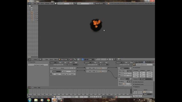 How to make an explosion/fireball in the blender game engine including smoke and rubble No python смотреть онлайн