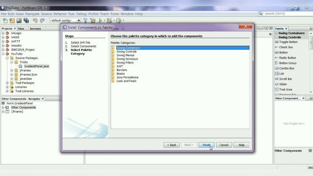Add Gradient Color Panel in Java jFrame (Netbeans) смотреть онлайн
