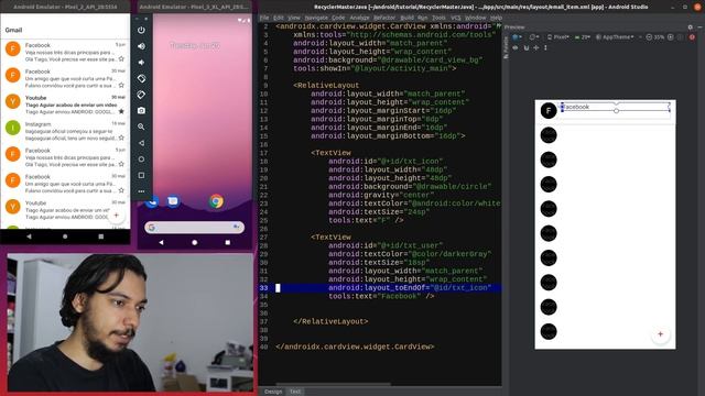 RECYCLERVIEW NO ANDROID | LISTA DO GMAIL | CUSTOM VIEW JAVA E KOTLIN #2 смотреть онлайн