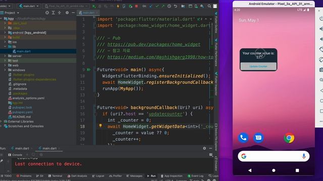 Flutter Home Screen Widget for Android - 안드로이드 모바일 홈 화면 위젯 смотреть онлайн