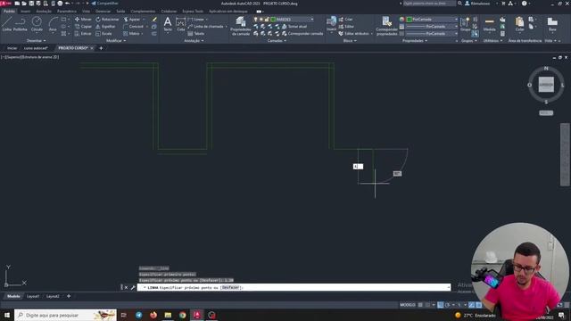 AutoCAD 2023 - Aula 04 - Curso Básico p/ Iniciantes - Modelagem das PAREDES do Pav. Térreo смотреть онлайн