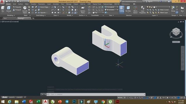 CAD CAM TUTORIAL EXERCISE 27 IN HINDI BY VCE, AUTODESK AUTOCAD 3D MODELING смотреть онлайн