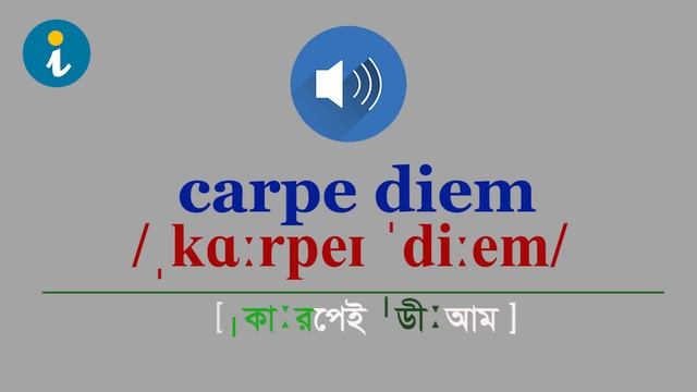 Carpe Diem |  Pronunciation Of Carpe Diem | Carpe Diem Definition |