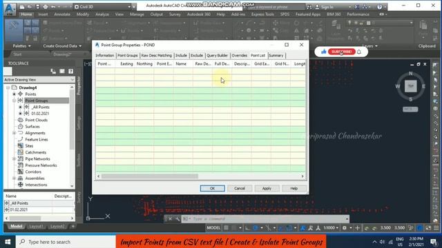 Import Points from CSV files in Civil 3d смотреть онлайн