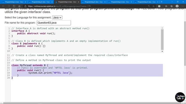 NPTEL Programming in Java Week 6 All Programming Assignment Solutions | Swayam 2022 смотреть онлайн