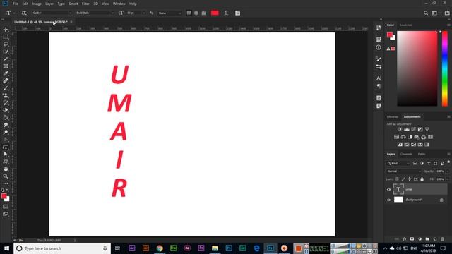 Vertical Type Tool - Adobe Photoshop CC 2019 смотреть онлайн