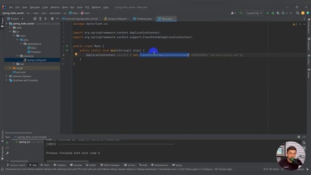 #9 Spring Core - Hello world - Run project смотреть онлайн
