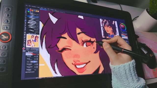 draw with me! ♡ 18k!! artist Q&A, CLIP STUDIO PAINT смотреть онлайн