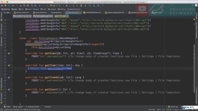 Kotlin android tutorial - 85 - List songs смотреть онлайн