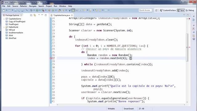 JAVA (Intermédiaire) - 43 - TP Quiz (Partie 1/8) смотреть онлайн
