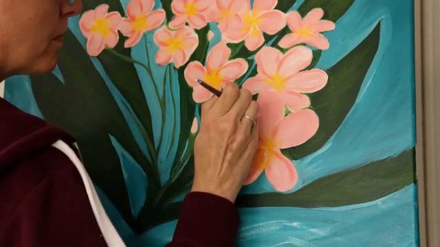 Plumeria Flower Acrylic Painting // Time Lapse // Speed Painting смотреть онлайн
