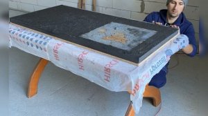 БЕТОННАЯ СТОЛЕШНИЦА Своими руками || DIY Concrete countertop