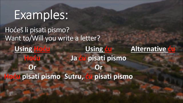 HOW TO SPEAK BOSNIAN FUTURE TENSE WANT OR WILL смотреть онлайн