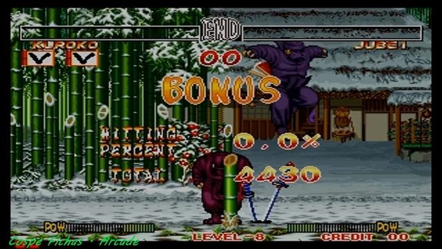 Samurai Shodown II - Kuroko (Arcade/Hack) Level 8 смотреть онлайн