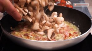 Чуть не облизал и сковороду! Свиная вырезка в сливочном соусе с грибами