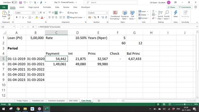 15. Financial Functions and Protection - Full Ms-Excel Course - CA Saran Kumar U смотреть онлайн