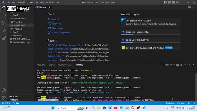 Create First React JS App through Visual Studio смотреть онлайн