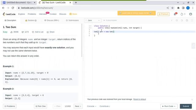 1. Two sum solution in leetcode смотреть онлайн