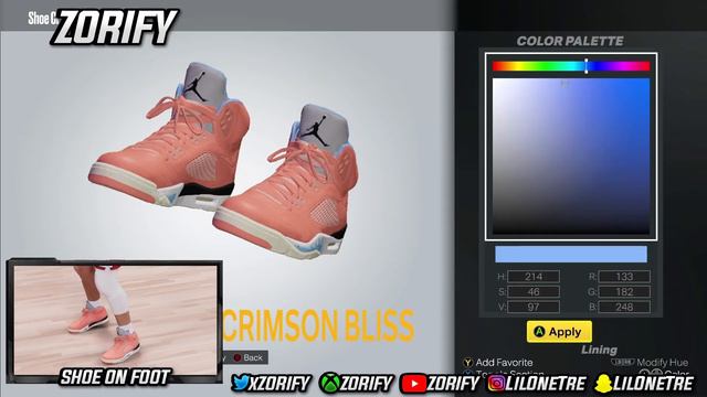 NBA 2K23 Next Gen Shoe Creator - Air Jordan 5 x DJ Khaled "Crimson Bliss" смотреть онлайн