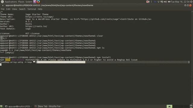 Installing WordPress theme roots/sage using npm bower and gulp смотреть онлайн