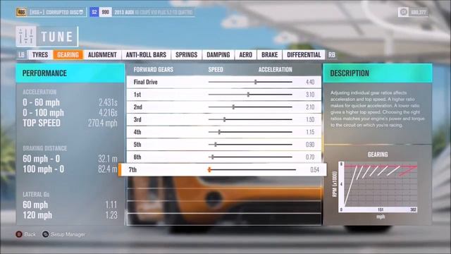 Forza Horizon 3 : 270+ MPH [2013] Audi R8 V10 Plus Build смотреть онлайн