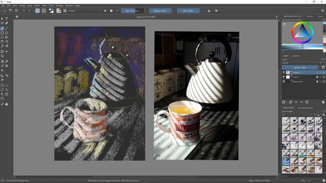 Stuck in the house painting with Digital Atelier Pastels in Krita смотреть онлайн