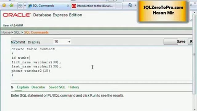 oracle 10g tutorial смотреть онлайн