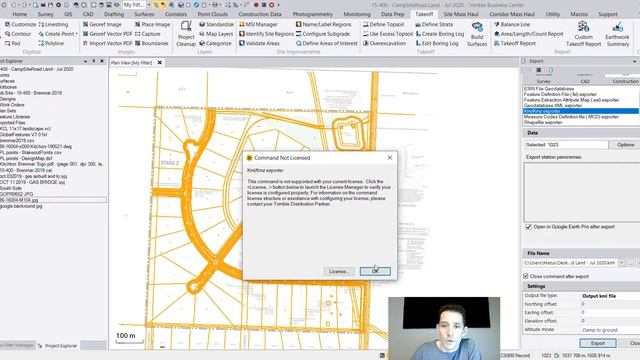 Trimble Business Center - export to KML смотреть онлайн