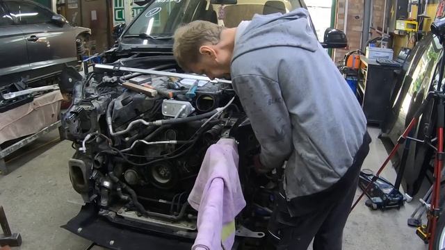 BMW X5 F15. The front end repair. Ремонт переда. смотреть онлайн