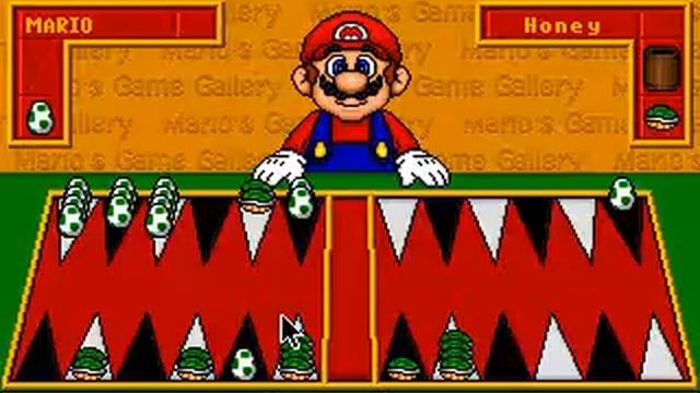 Mario's Game Gallery Backgammon game смотреть онлайн