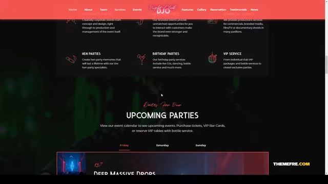 DJO - Night Club and DJ WordPress event manager party Build Website смотреть онлайн