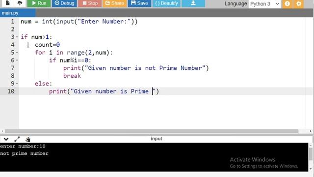 Program To check Prime number in Python смотреть онлайн