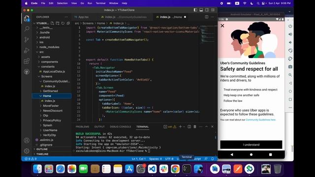 Creating Home Screen | React Navigation Bottom Tab View | Part 06 смотреть онлайн