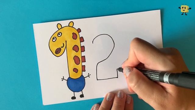 Drawing with numbers. Zeichnen nach Zahlen. Как рисовать из цифр. смотреть онлайн