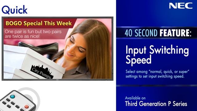 Input Switching Speed | NEC Display Solutions смотреть онлайн