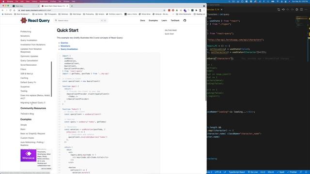 React Query Quick Start Tutorial | Fetching Data with useQuery смотреть онлайн