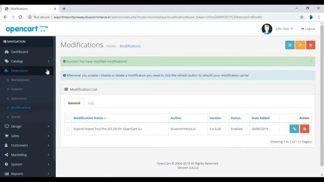 Opencart Export/Import Pro Easy - Lesson 1 : Installing extension смотреть онлайн