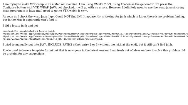 Need to find jni.h in cmake on Mac смотреть онлайн